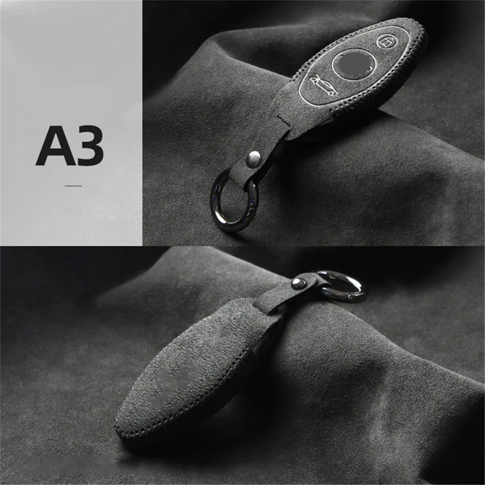 Замшевый Кожаный Автомобильный смарт-ключ с дистанционным управлением чехол