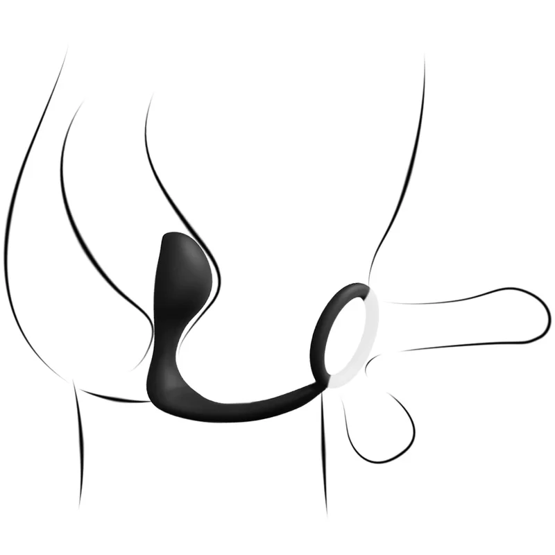 Erotic Silicone Ring Cock Butt Plug Prostate Massager Ass-Gasm Dildo Anal Penis Stimulator Adult Sex Toys for Men | Красота и