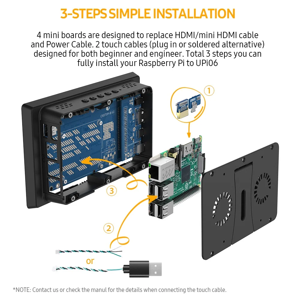 Чехол для Raspberry Pi с сенсорным экраном и вентилятором EVICIV 7 10 портативный монитор i 4