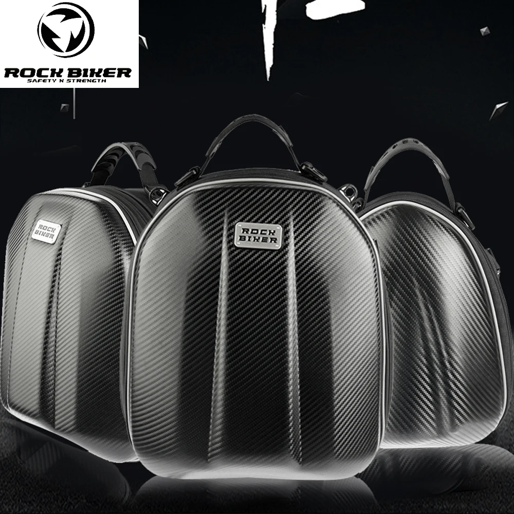 Carbon Fiber Hard Shell Motorcycle Bags Backpack Female Tail Bag Multifunctional Waterproof Back Seat Pack Biker Large Capacity |