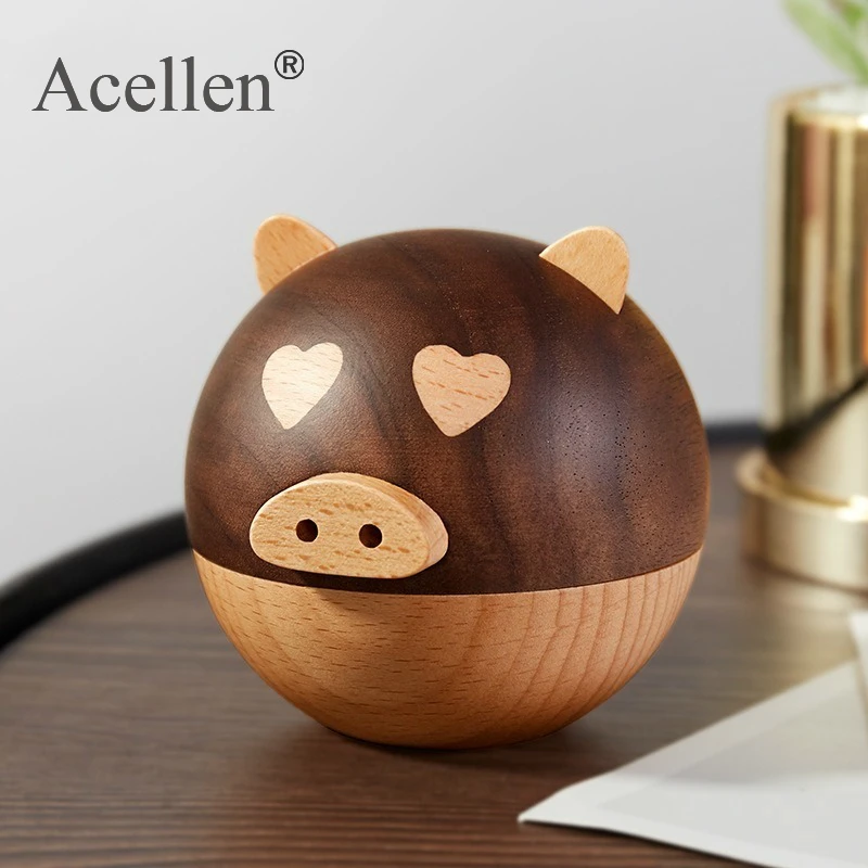 Деревянное кольцо для хранения миниатюрные фигурки украшение креативный