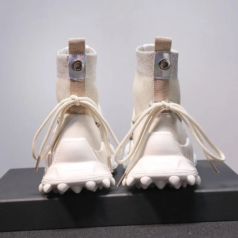 

Women martin boots spring autumn fashion high-top ankle boots for women boots elastic band socks shoes breathable footwear