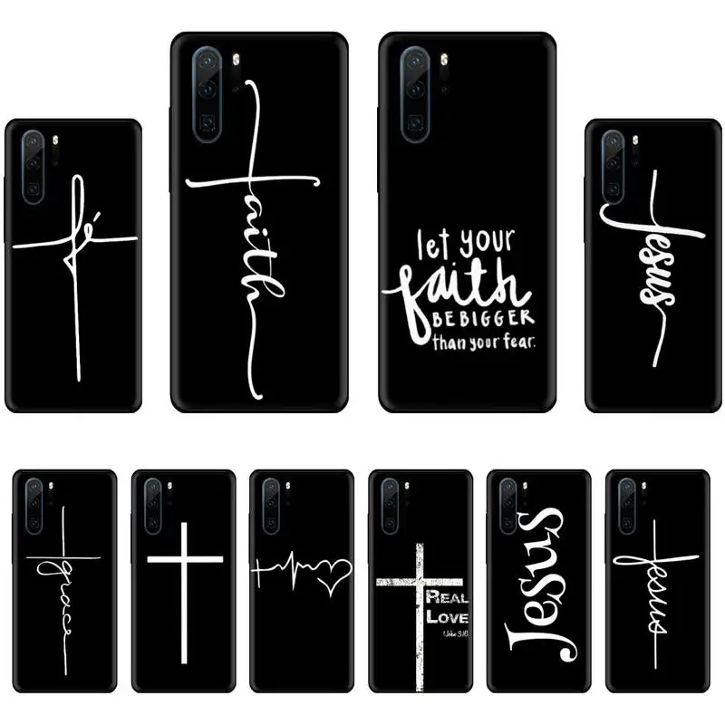 

Faith Christian Religious Jesus Phone Case For Huawei P40 P20 P30 lite Pro P Smart 2019 Mate 40 20 10 Lite Pro Nova 5t