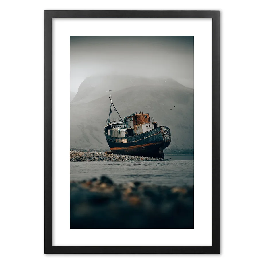 Многожильный Круизный корабль пейзаж Скандинавская бумага картина настенная