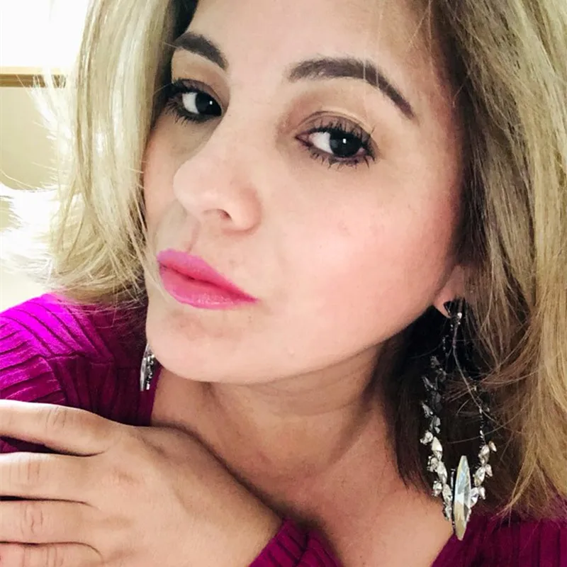 Серьги-подвески женские Роскошные Блестящие большие висячие серьги с черной и