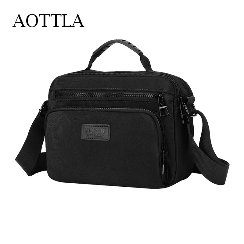 

AOTTLA мужские сумки через плечо из ткани Оксфорд, повседневная мужская Сумка хорошего качества, брендовая сумка через плечо, мужская сумка-ме...