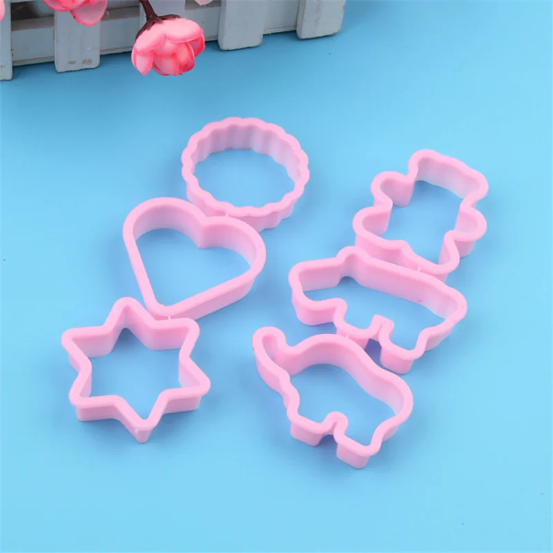 

Topbaking 6PCS Plastic Cookie Sugar Crafts Mold Cartoon Animal Cake Moulds Pineapple Cake Kitchen Baking Mould