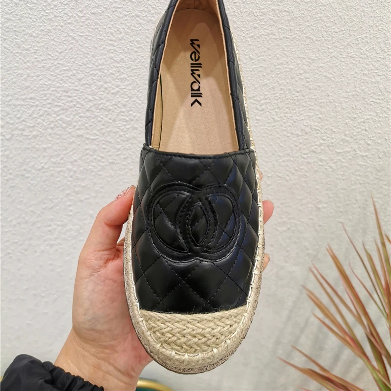 Дизайнерская обувь женские эспадрильи из пеньки лоферы на резиновой подошве