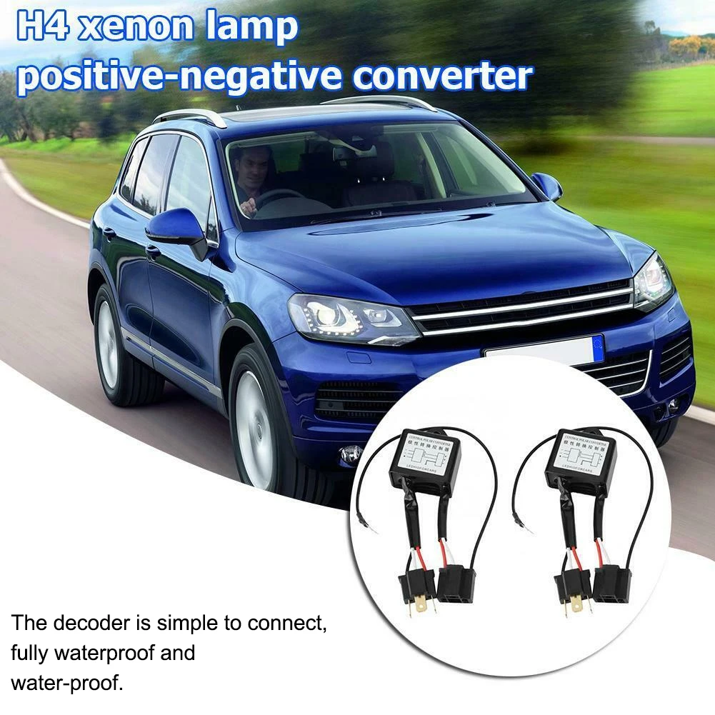 

2pcs LED Polarity Converter Negative Switch Harness Adapter for H4 Xenon Lamp Car Accessories Auto Replacement Parts In Stock