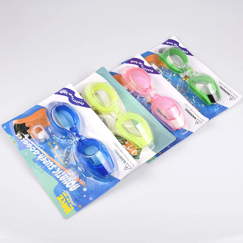 

Professional rubber Swimming Goggles with Earplugs Nose Clip Men Women Waterproof Anti Fog Goggles Set UV Adjustable Glasses