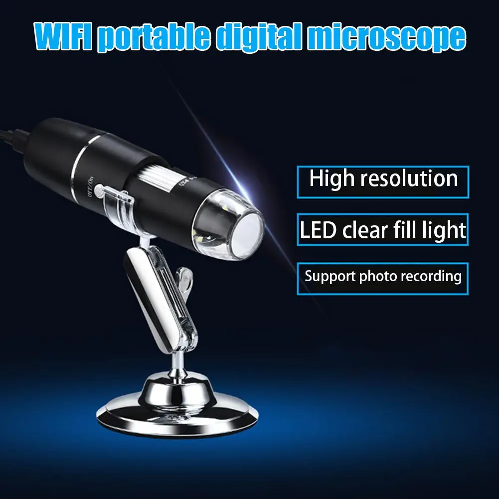 1000X/1600X Wi-Fi/USB микроскоп цифровой Лупа камера 8LED w/Подставка для Android IOS iPhone iPad Новый |