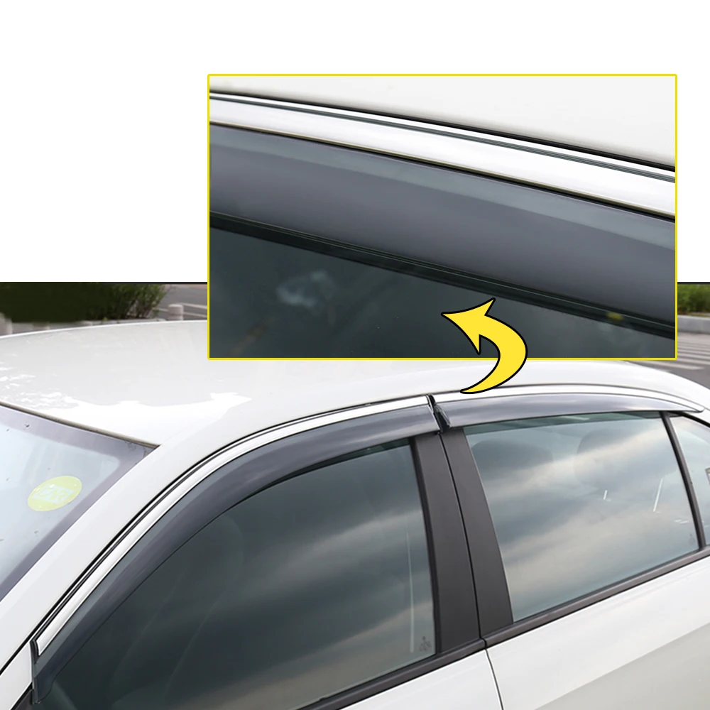 

4PC Car Sunny Visor For Chevrolet Cruze Sedan 2011 2012 2013 2014 ABS Car Smoke Window Sun Rain exterior visor Deflector Guard