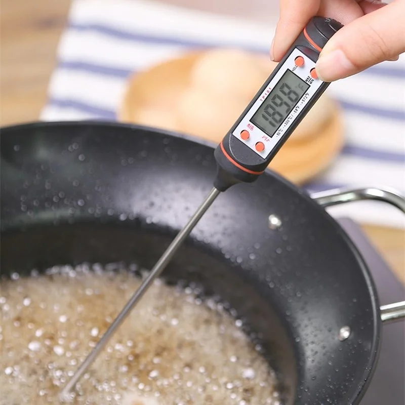 Digital food thermometer heat Sensor measuring meter pen for Meat Cake Fry Water Milk Oil Liquid Probe Kitchen Cooking BBQ tool | Дом и сад