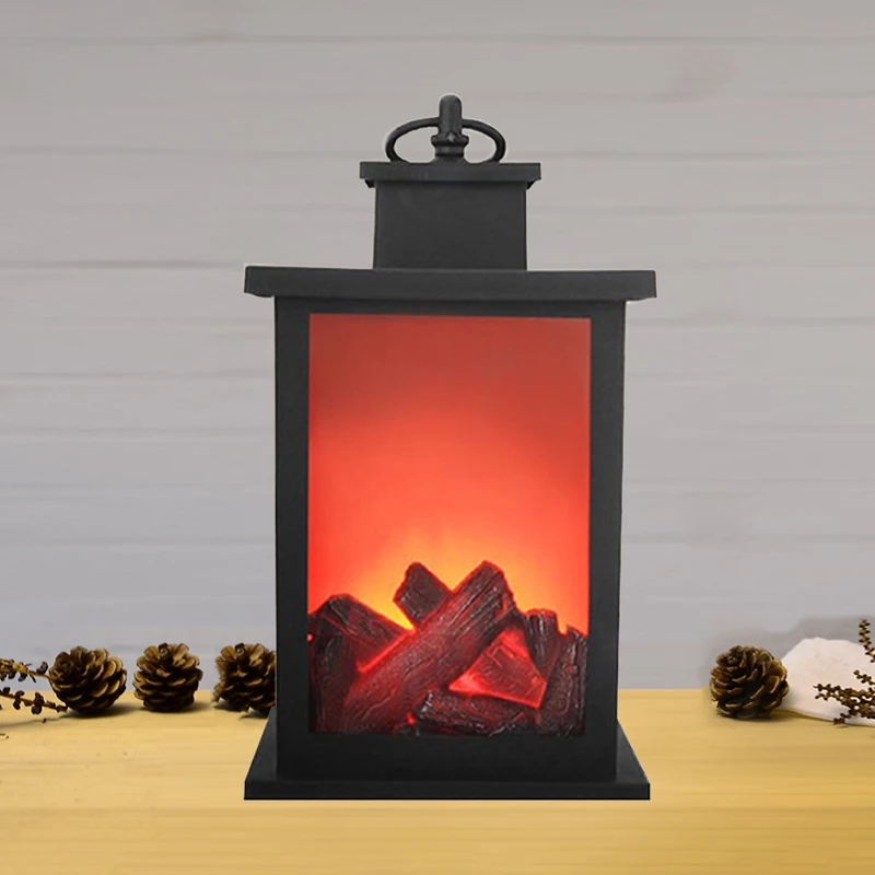 Новый пламенный светильник с древесным углем подвесной держатель имитацией