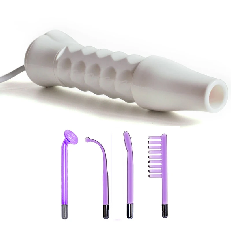 

Portable High Frequency Machine Glass Tube Skin Tightening Acne Spot Scar Remover Face Hair Red or Violet Electrodes Facial Care