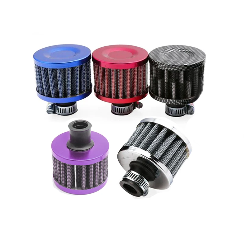 

Universal 12mm Car Oil Cold Air Intake Filter Crank Case Vent High Flow Custom Motorcycle Air Filter Car Mini Breather Filters