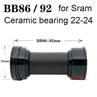 BB86-92press sram c Gineyea Нижний Кронштейн bb86 bb91 bb91 BSA для shimano 22 24 19 41 мм керамический дорожный велосипед MTB красный фиолетовый цвет - Цвет: BB86-92press sram c