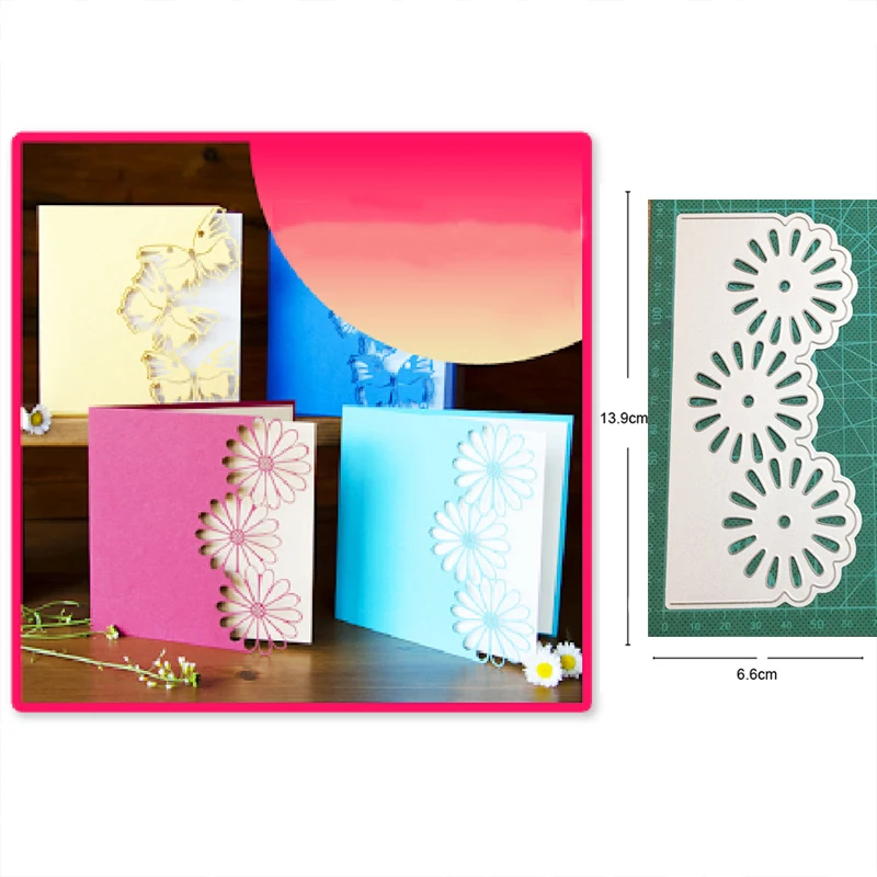 Новогодние металлические Вырубные штампы Форма Бабочка кружевная полоса рамка