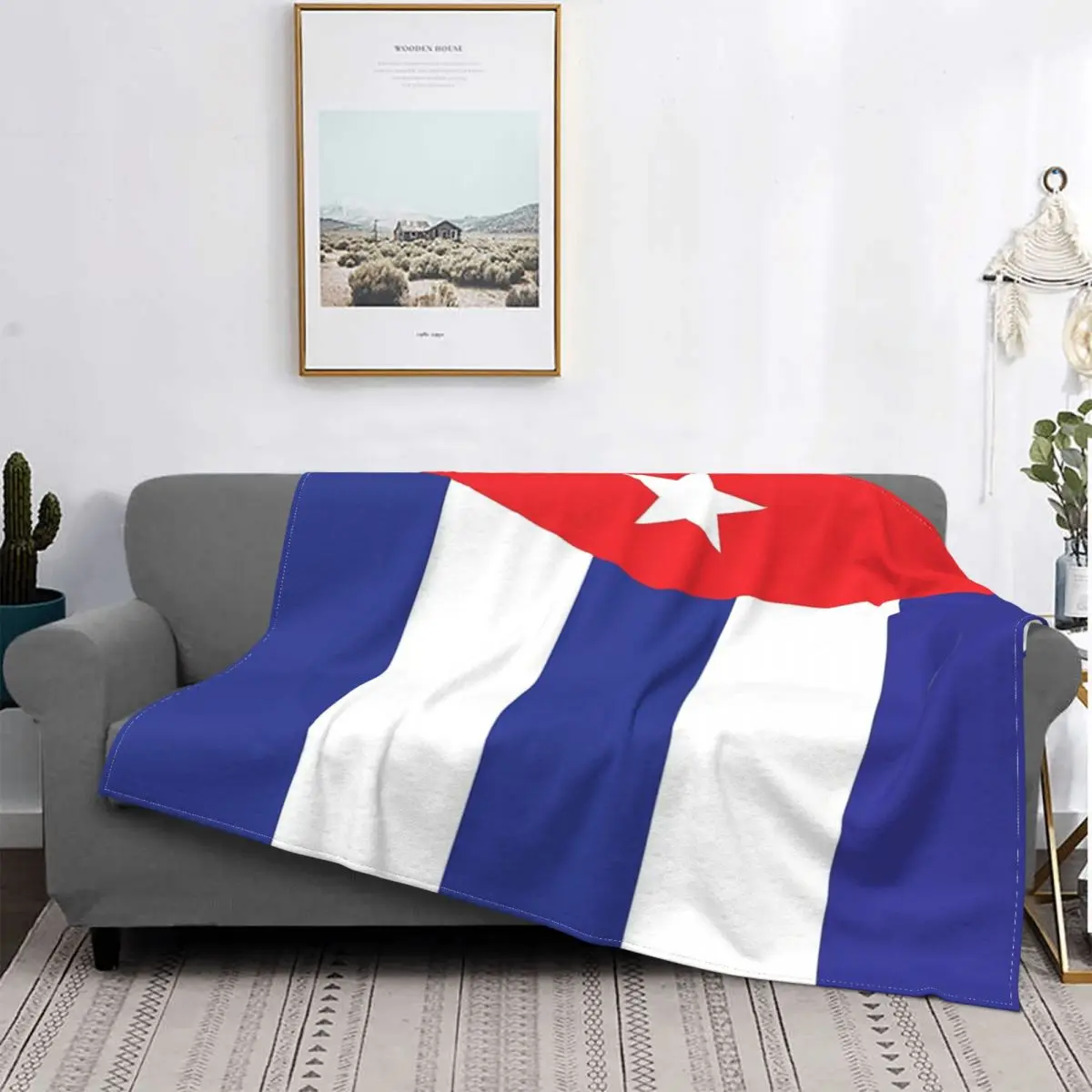 

Manta cubana a cuadros con capucha, manta a cuadros, inspirada en la cama