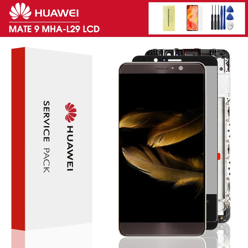 Качественный ЖК дисплей для HUAWEI Mate 9 сенсорный экран дигитайзер Huawei с рамкой Mate9 MHA