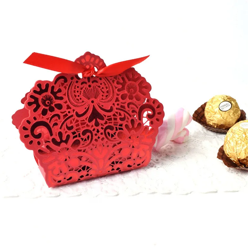 10 шт резной полый для конфет драже подарочные коробки свадьба брак картон