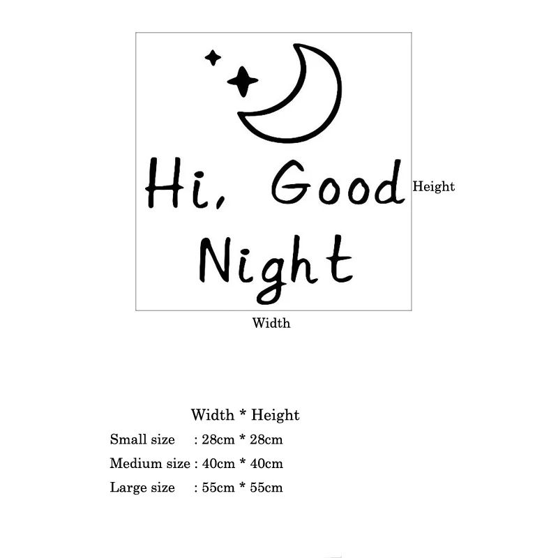 

Good Morning/Good Night vinyl Wall Sticker living room bedroom for Home Decoration mural Decals Art alphabet Stickers wallpaper