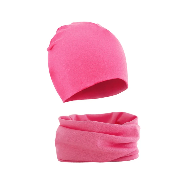 2Pcs/Lot Baby Scarves Cap Set Warm Cotton Boy Girl Child Soild Unisex Newborn Snood Scarf Hat For Infant Clothes Accessories cheap baby accessories	