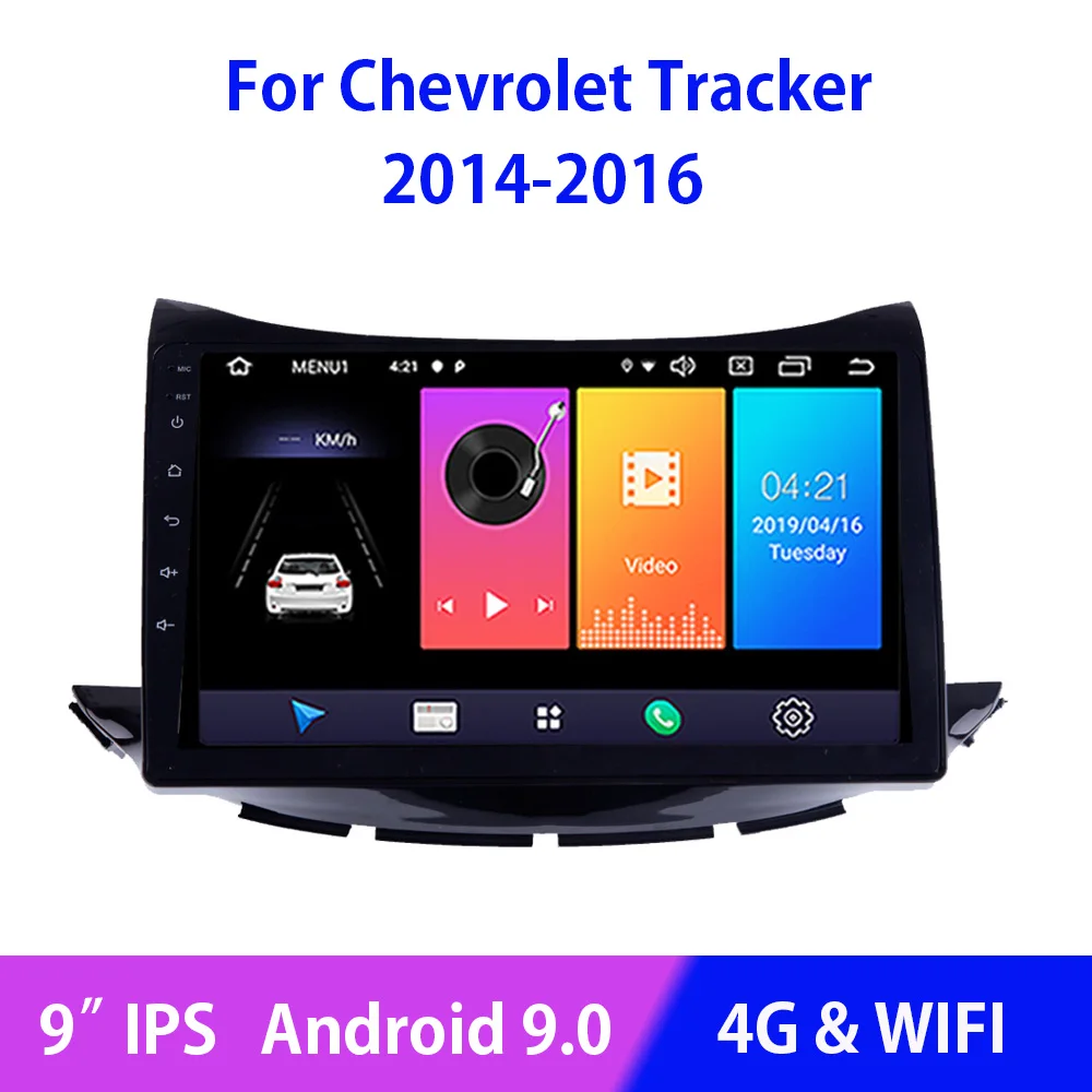 

Android 9.0 WIFI 4G Car Radio Multimidia Video Player For Chevrolet Tracker 3 2014 2015 2016 Mirror Link Carplay SWC USB 2Din BT