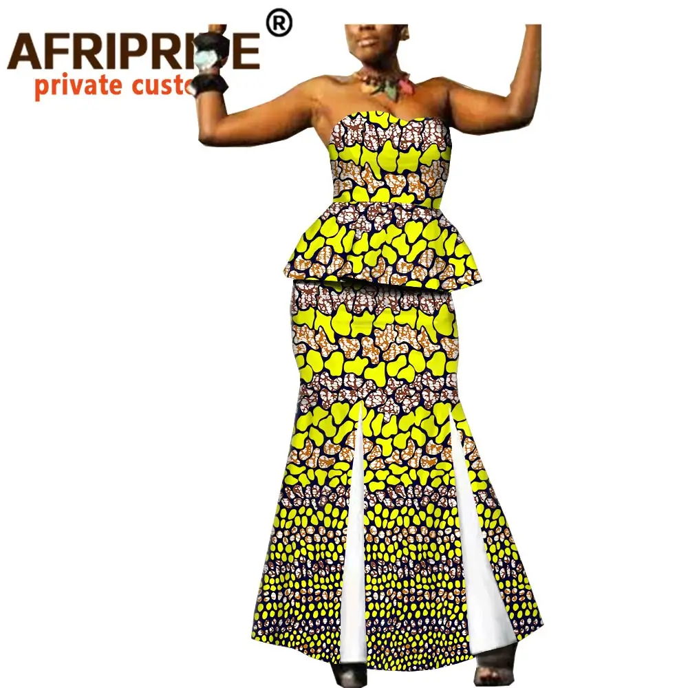 Женский комплект с юбкой AFRIPRIDE из 2 предметов Топ без бретелек + юбка в пол A1926003