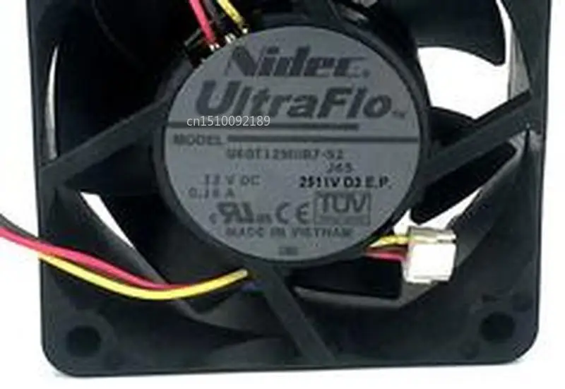 

for U60T12MUB7-52 J65 DC 12V 0.16A 60x60x25mm Server Cooler Fan