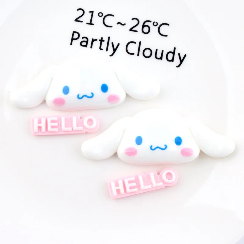 10 шт Hello мультфильм собака Смола Cabcohon плоские спины Скрапбукинг кавайные