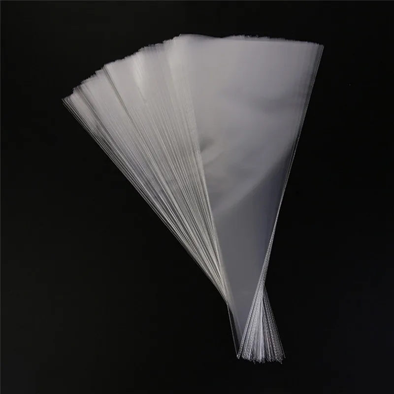 50 шт./упак. прозрачные целлофановые Упаковочные пакеты с закрученными стяжками