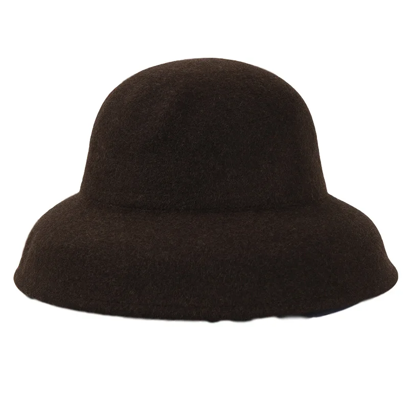 Шляпа-Колокол Женская Повседневная широкая шерстяная шляпа-Колокол | Аксессуары