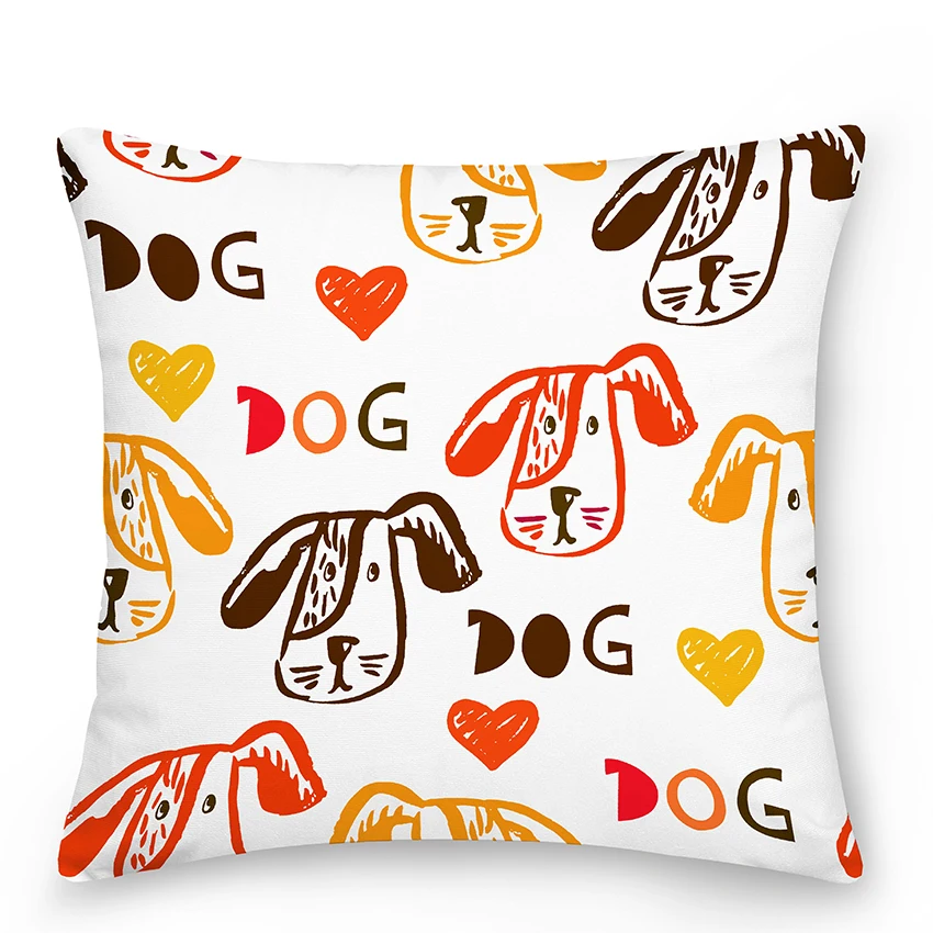 Чехол для диванной подушки с мультяшным рисунком декоративная квадратная