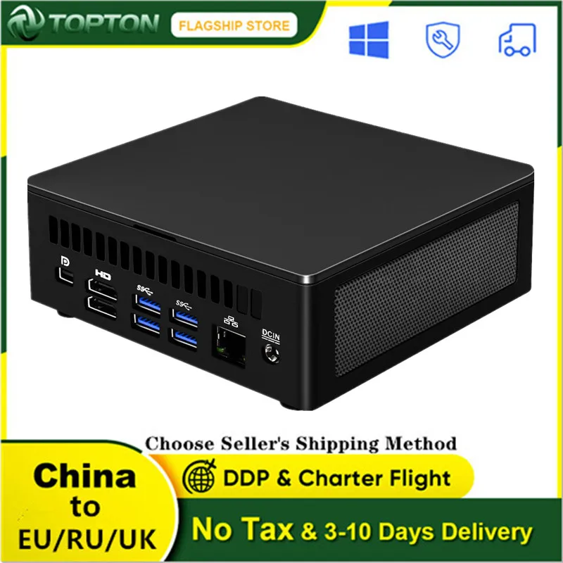 

Topton 11th Gen i7 i5 NUC Compact PC Mini Computer, 2*HDMI DP 8K HTPC, Thunderbolt 4 Windows 10/11, Smaller, Lighter, Stronger