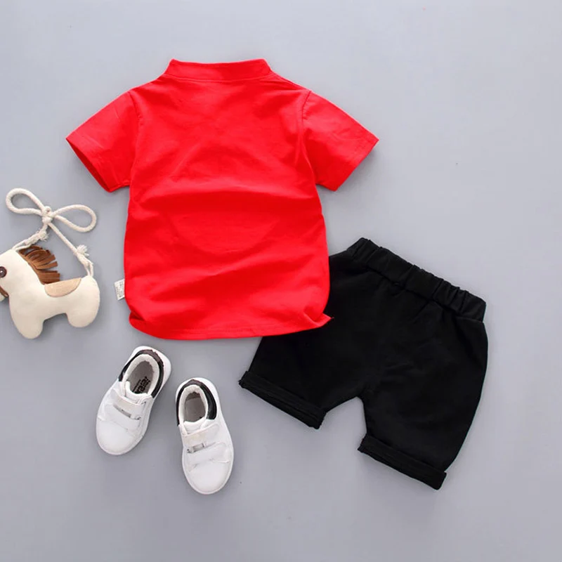 Новинка 2021 детский хлопковый костюм в китайском стиле с коротким рукавом и