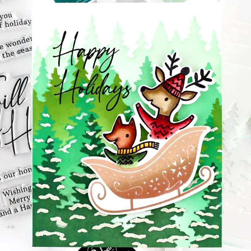 Новинка 2021 пластиковый трафарет с винным лесом для рукоделия создание фона