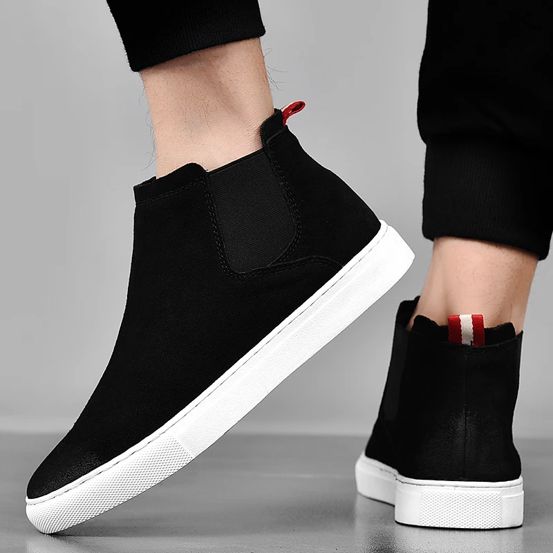 Business Wedding Loafers Formal Shoes For Male 38-46 New British Men's Slip On Split Leather Pointed Toe Men Dress *6069 | Обувь