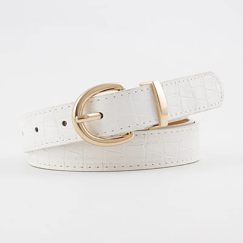 

Women Leather Belt Thin Waist Jeans Belt for Pants in Pin Buckle Belt