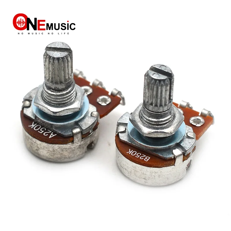 10 шт. потенциометр громкости для электрической бас гитары A250K/B250K 15 мм|Детали и