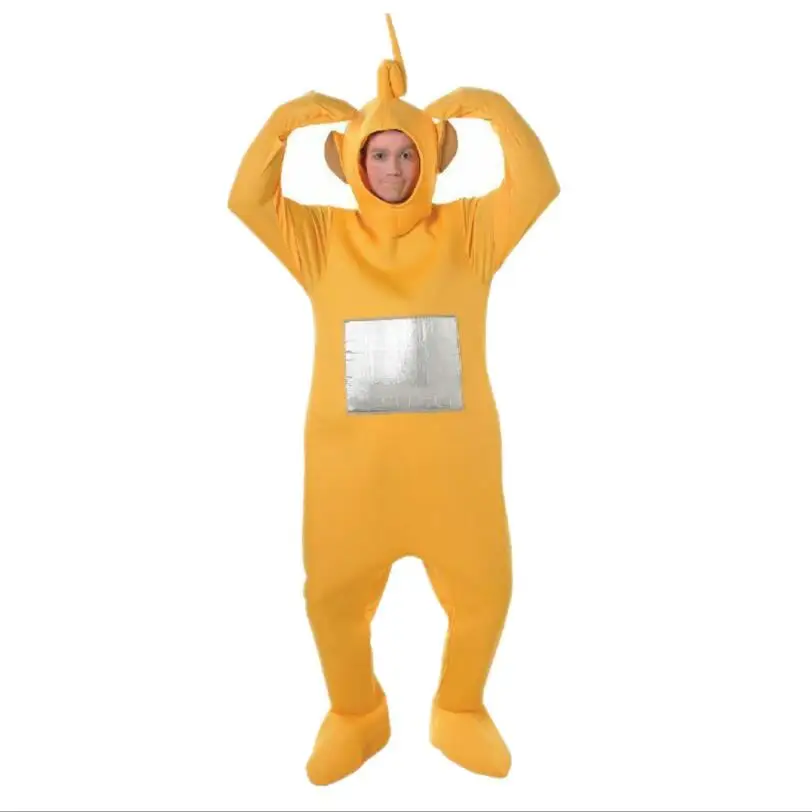 

4 цвета забавные комбинезоны Teletubbies Косплей Боди Милая одежда для карнавала вечевечерние Хэллоуин новогодний костюм для взрослых детей пла...