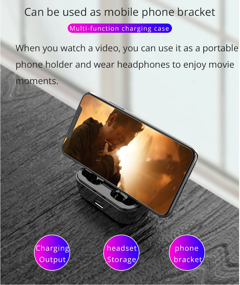 G6s Bluetooth наушники беспроводные наушники IPX7 водонепроницаемый TWS светодиодный дисплей гарнитура стерео спорт HiFi беспроводные наушники для телефонов