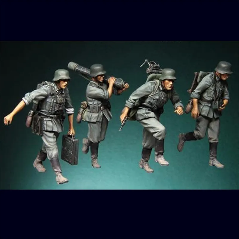 4pcs Mortar Soldiers Set Resin Figure 1/35 Scale Model Kit Assembly Models Colorless Self-Assembled Toy No.491 | Игрушки и хобби