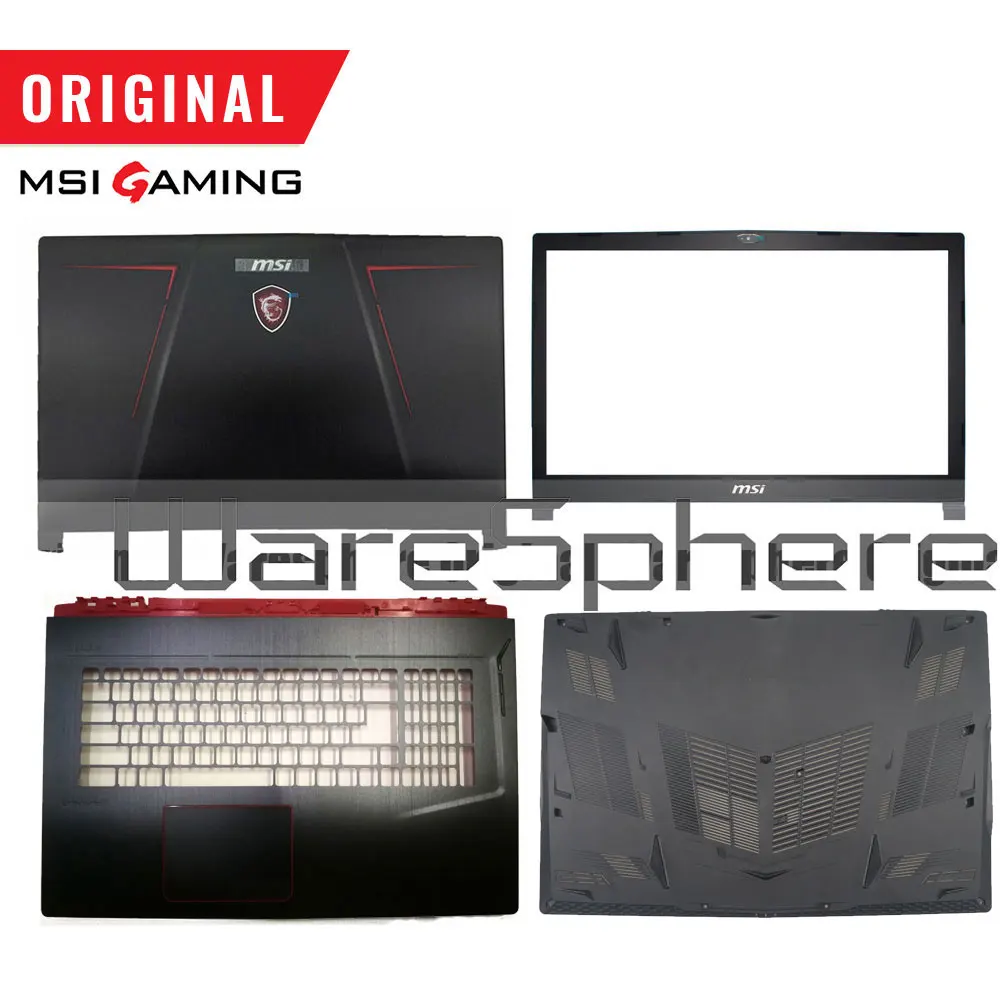

New Original for MSI GE73VR 17C7 LCD Back Cover Rear Lid / Front Bezel / Palmrest /Bottom Case/US Backlit Keyboard Black