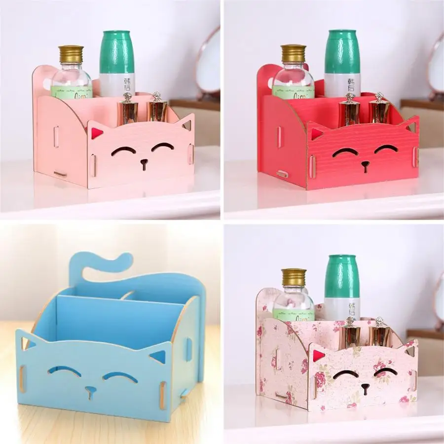 Коробка для хлеба с изображением кота съемная деревянная коробка хранения ручки