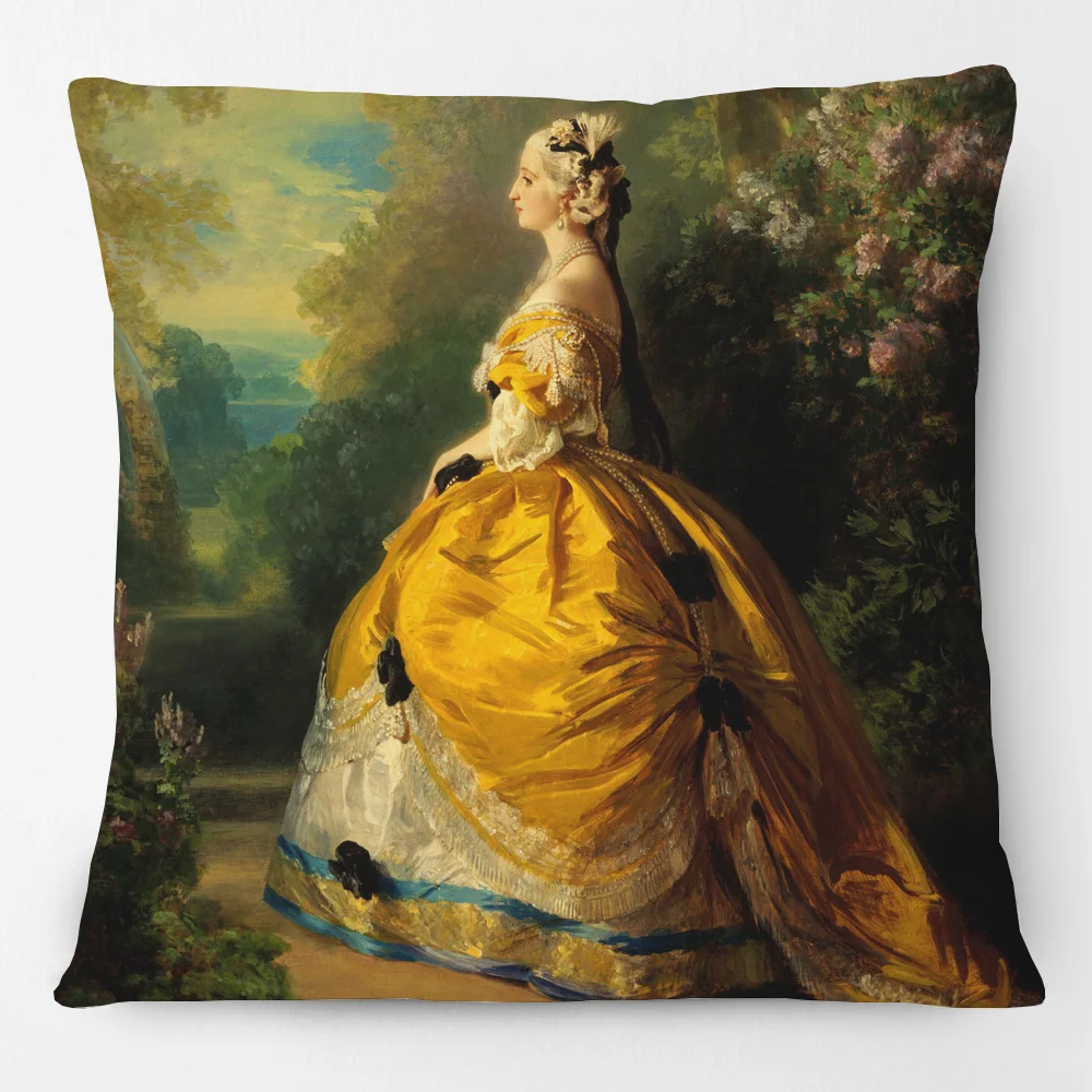 European Retro Vintage Oil Painting Portraits Girls Cushion Covers Bedroom Decorative Cover Sofa Throw Pillow Case | Дом и сад