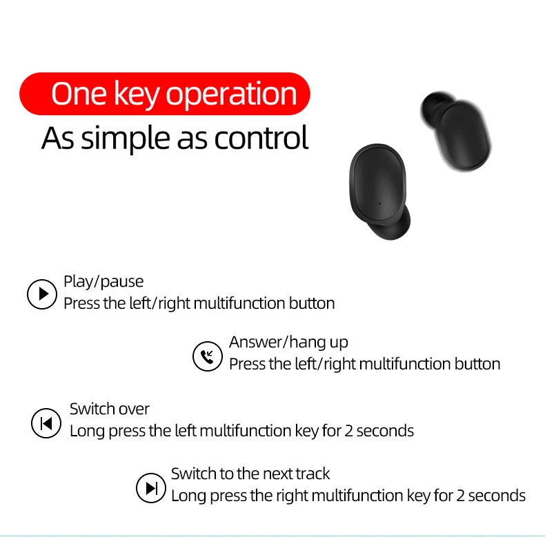 A6S беспроводные наушники TWS для Xiaomi Redmi Airdots, наушники Bluetooth 5,0, наушники с шумоподавлением, микрофон для iPhone, huawei, samsung