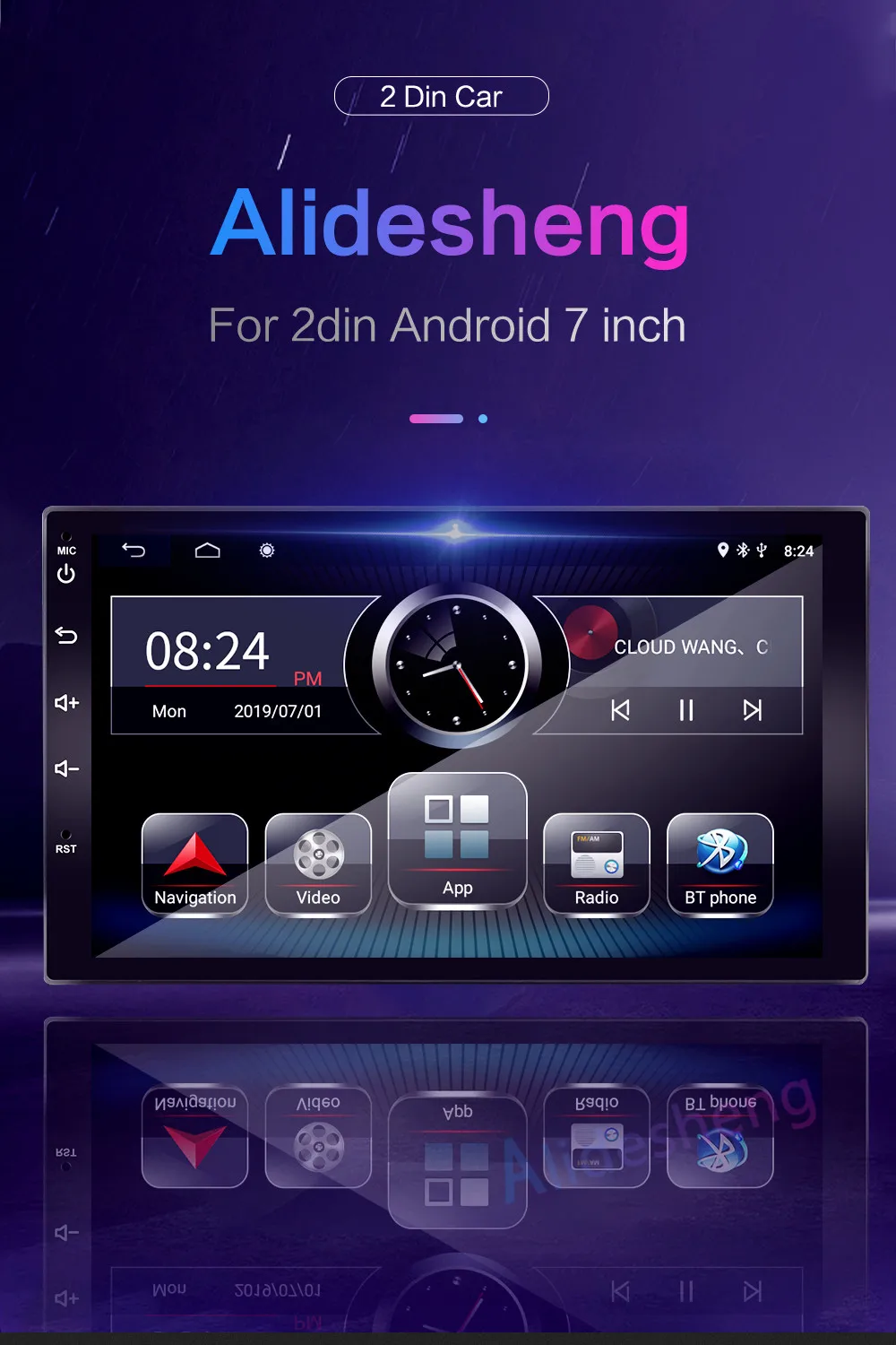 2 Din " Android 8,1 Автомагнитола 2DIN HD Авторадио 4G WiFi USB FM Аудио Видео Мультимедиа стерео плеер универсальный gps навигация