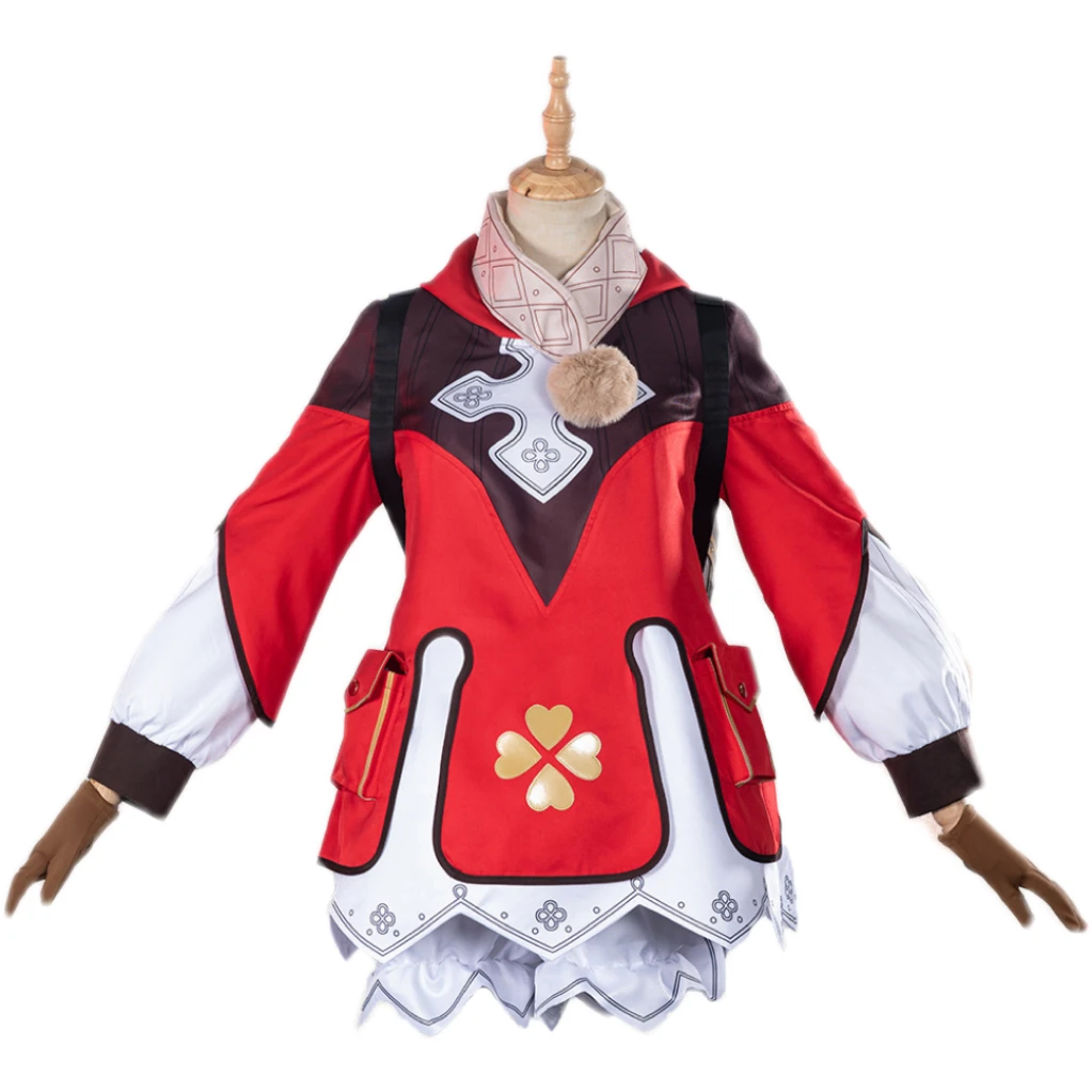 Новейший цельный костюм для косплея Genshin Klee очки перчатки шорты костюмы игровые