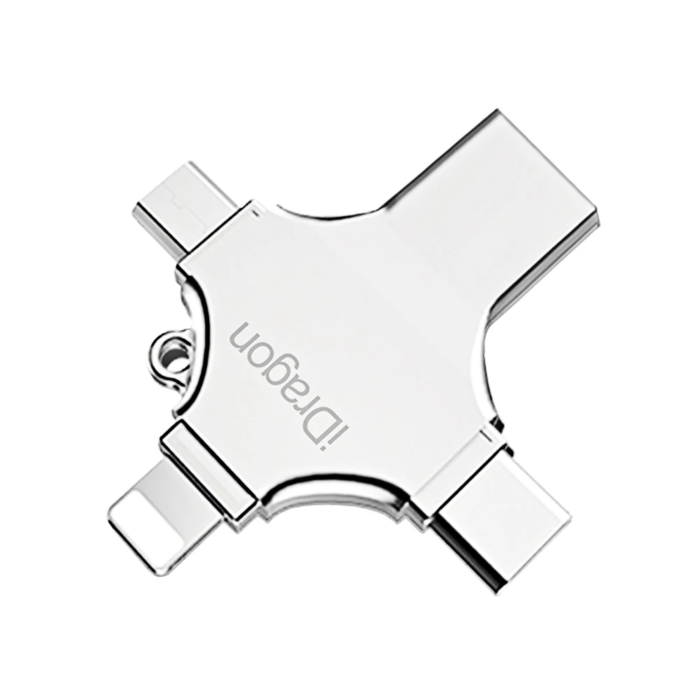 IOS OTG USB флэш накопитель первый 4 в 1 для iPhone/IOS/Type C/Android/PC 128 Гб 64 ГБ 32 16 ГБ|Переходники